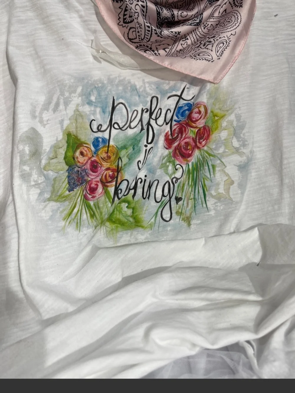 🔥BRAND NEW 3/4 Sleeves “Perfect Is Boring” Tattered Tee, A Rare Bird V-Neck
